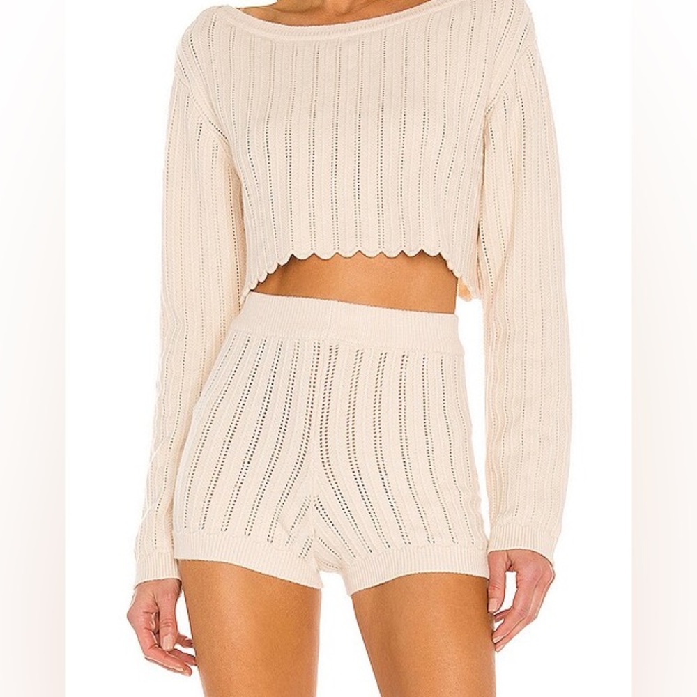 Tularosa Revolve Sicily Knit Short Ivory Size Small